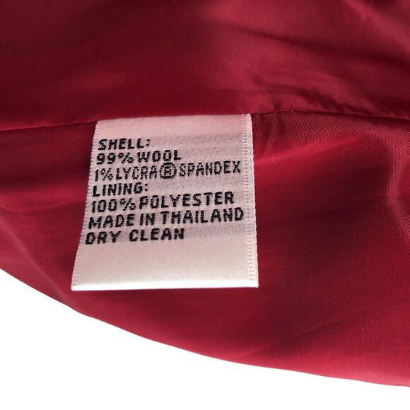 NEW Talbots Red Wool Blazer Jacket Womens Size 4 Lined Italian Stretch Fabric - Picture 6 of 6